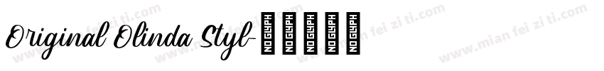 Original Olinda Styl字体转换